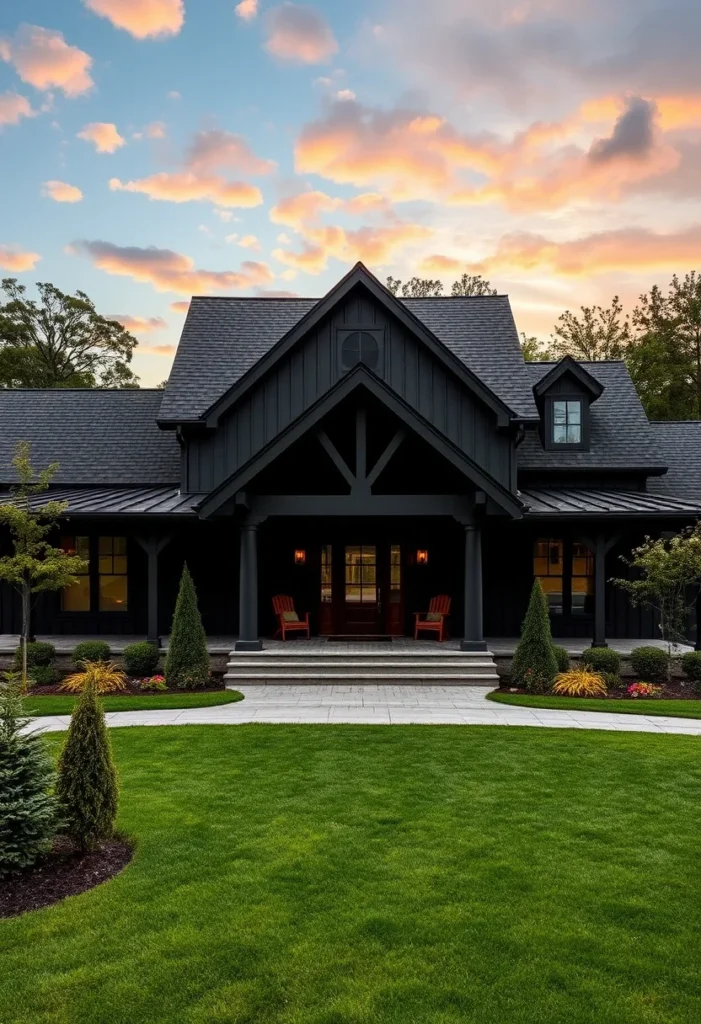 black farmhouse exteriors