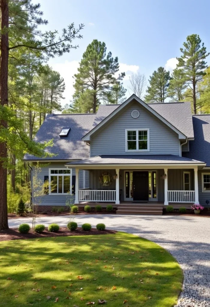 Timeless Craftsman Home Designs showcasing a four-gabled roofline and gray exterior.