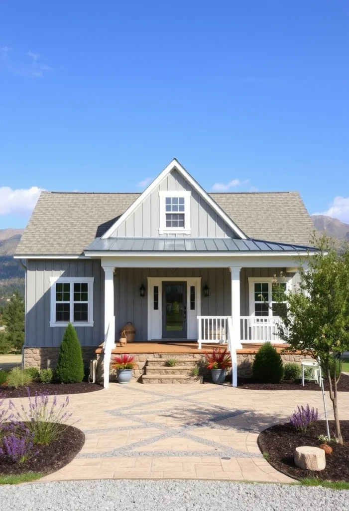 Timeless Craftsman Home Designs highlighting a stone veneer foundation and light gray exterior.