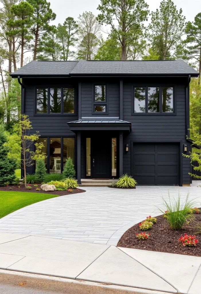 Dark Modern Farmhouse in Urban Setting