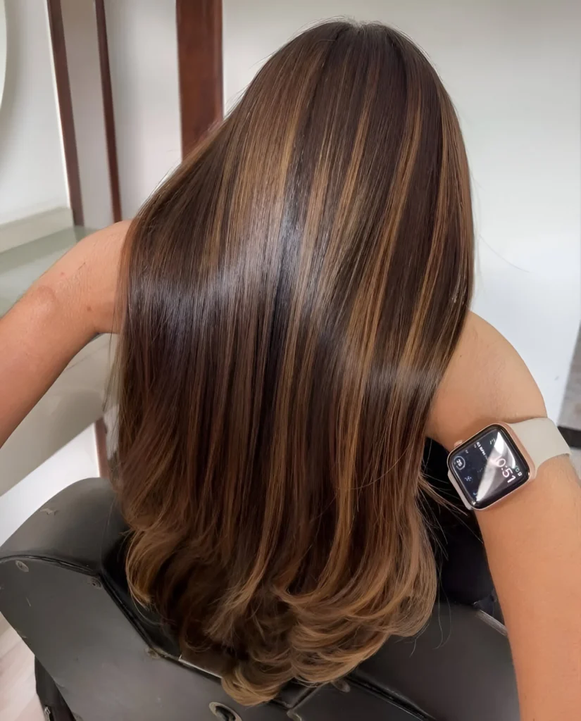 Caramel highlights brown hair 2025 inspiration