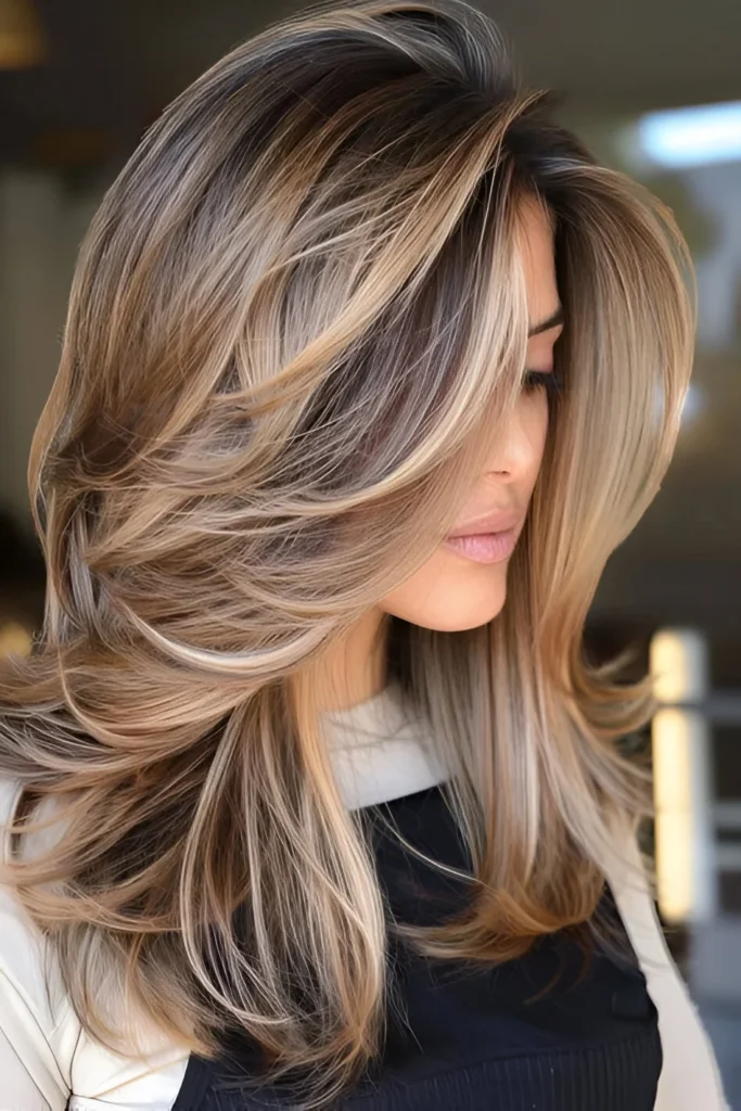 Blonde and light brown highlights 2025 volume