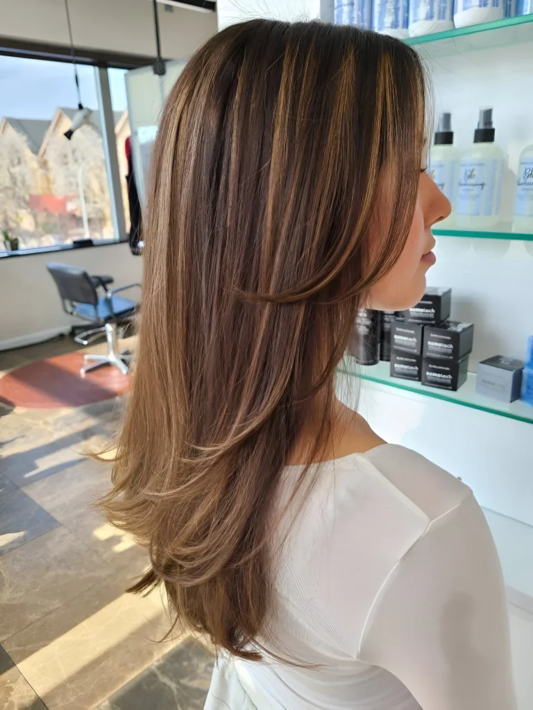 Light brown highlights medium brown hair 2025 -  hair highlight ideas