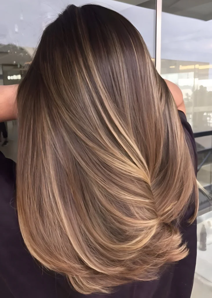 Foilyage highlights brown blonde hair 2025 -  hair highlight ideas