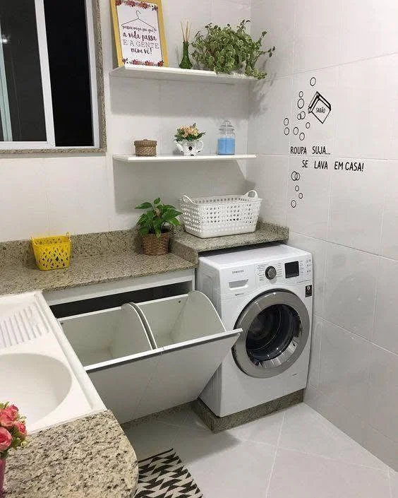 Laundry Room Sorting Bins System