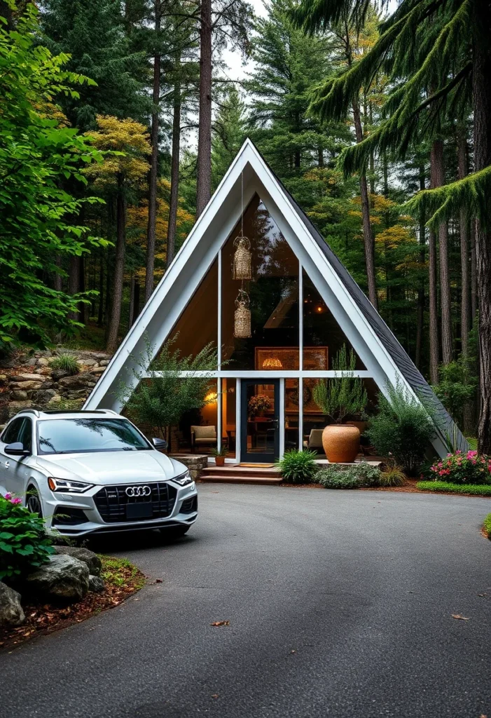 luxury A-frame house