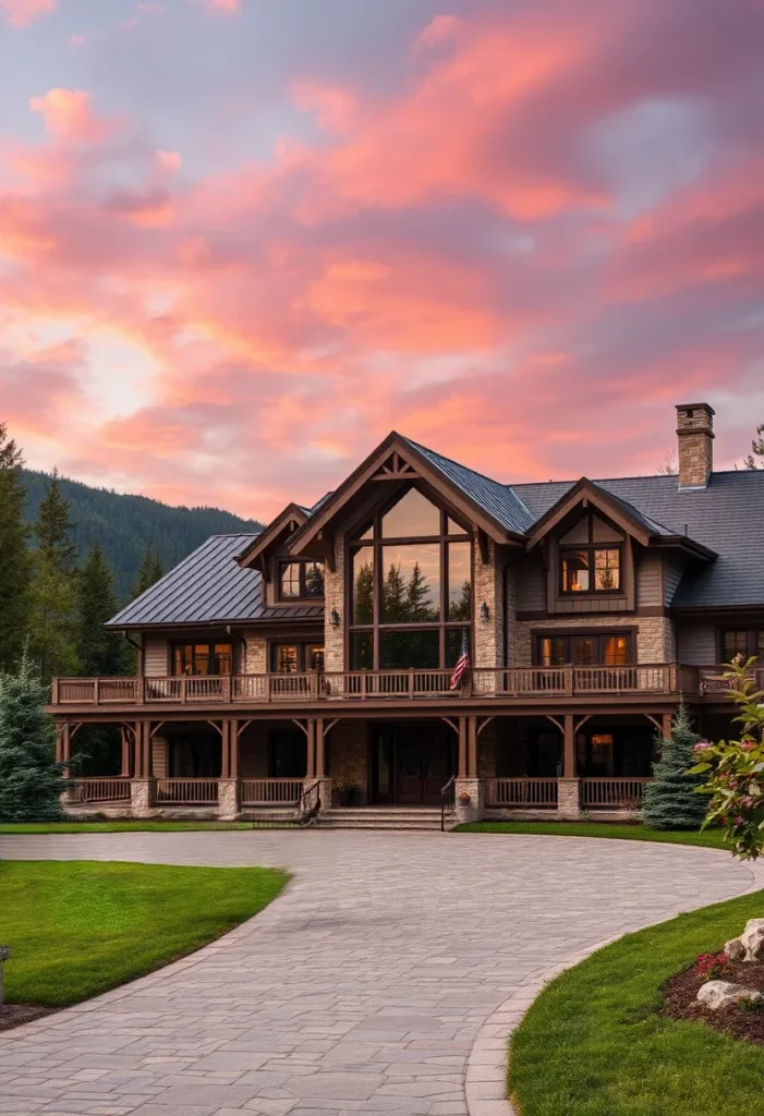 Luxury Timber Frame Mountain Cabin with Wraparound Porch