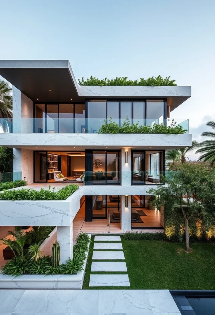 3-storey high-end minimalist house exterior design