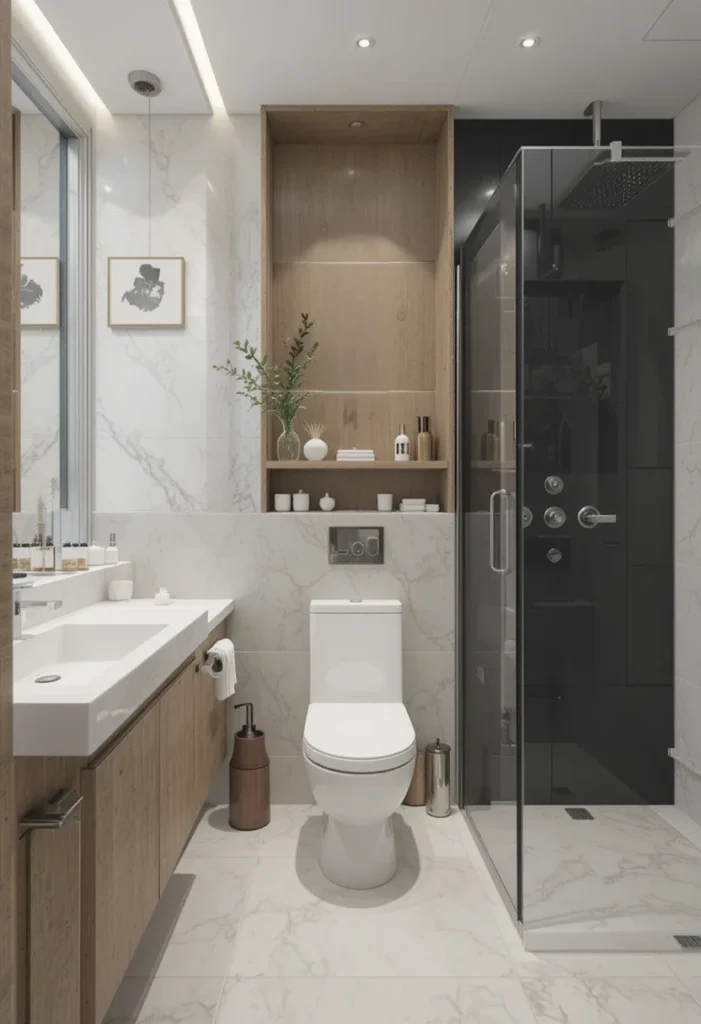 affordable modern bathroom