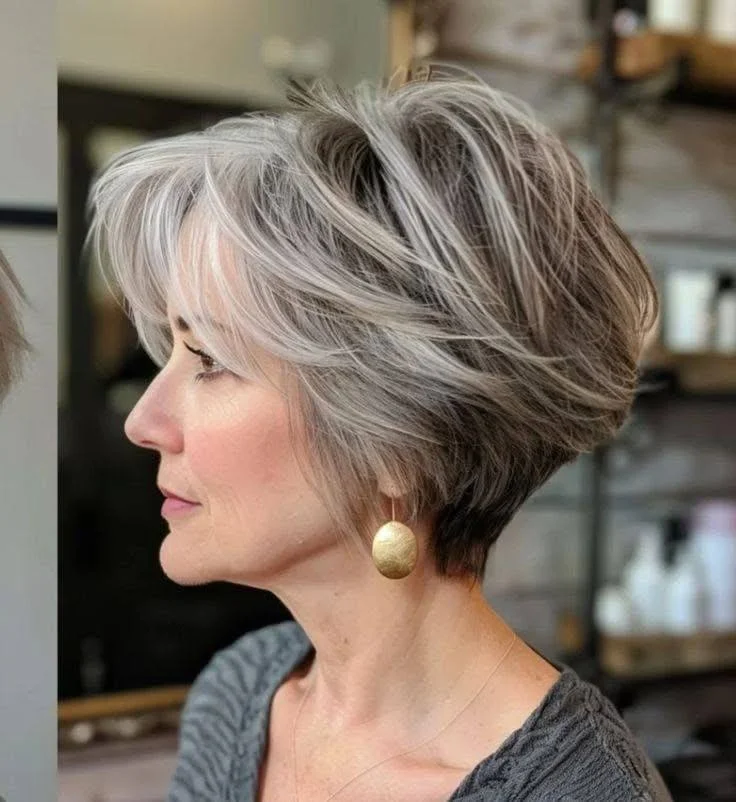 Layered pixie bob, a flirty short haircut idea for 2025.