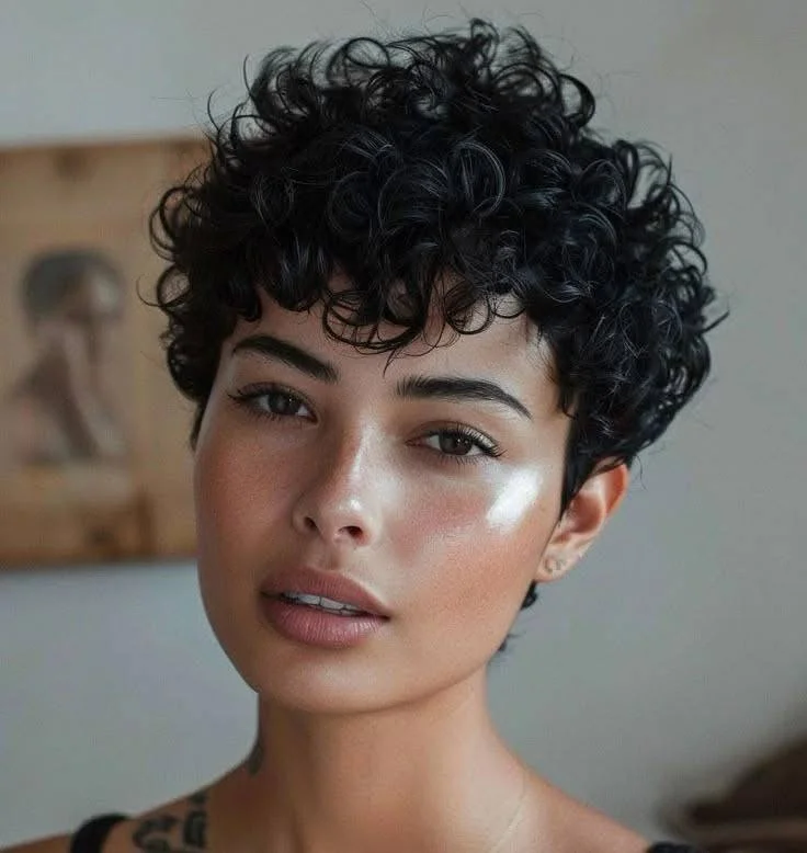 Tight curls pixie cut, one of the 27 trendy & flirty short haircuts for 2025.