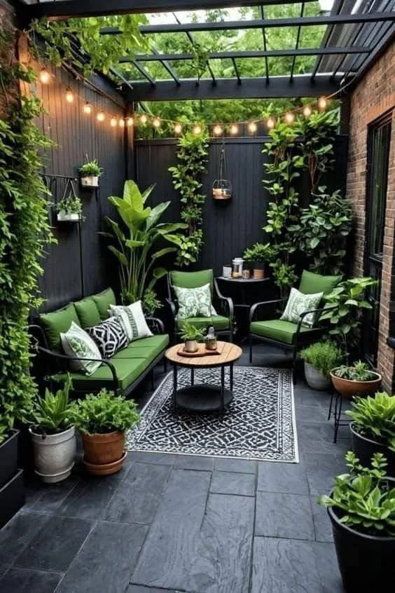 Small Patio Decor - Cozy Outdoor Seating Area