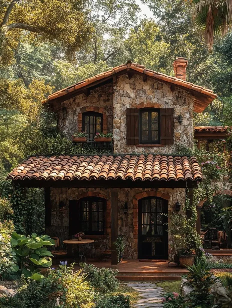 Rustic Stone Cottage with Terracotta Roof