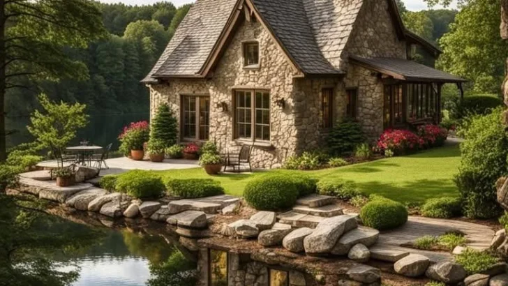 "Stone Cottage with Lake Reflection - Beautiful and Cozy Retreat"