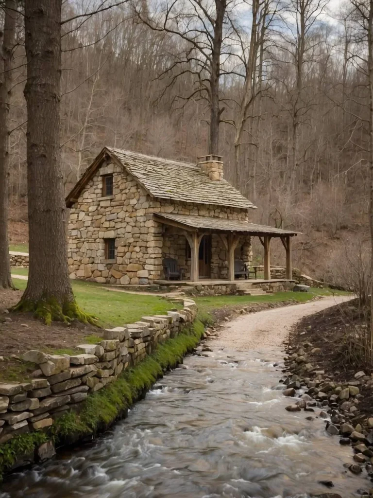 Stone Cottage by a Creek - Beautiful and Cozy Retreat