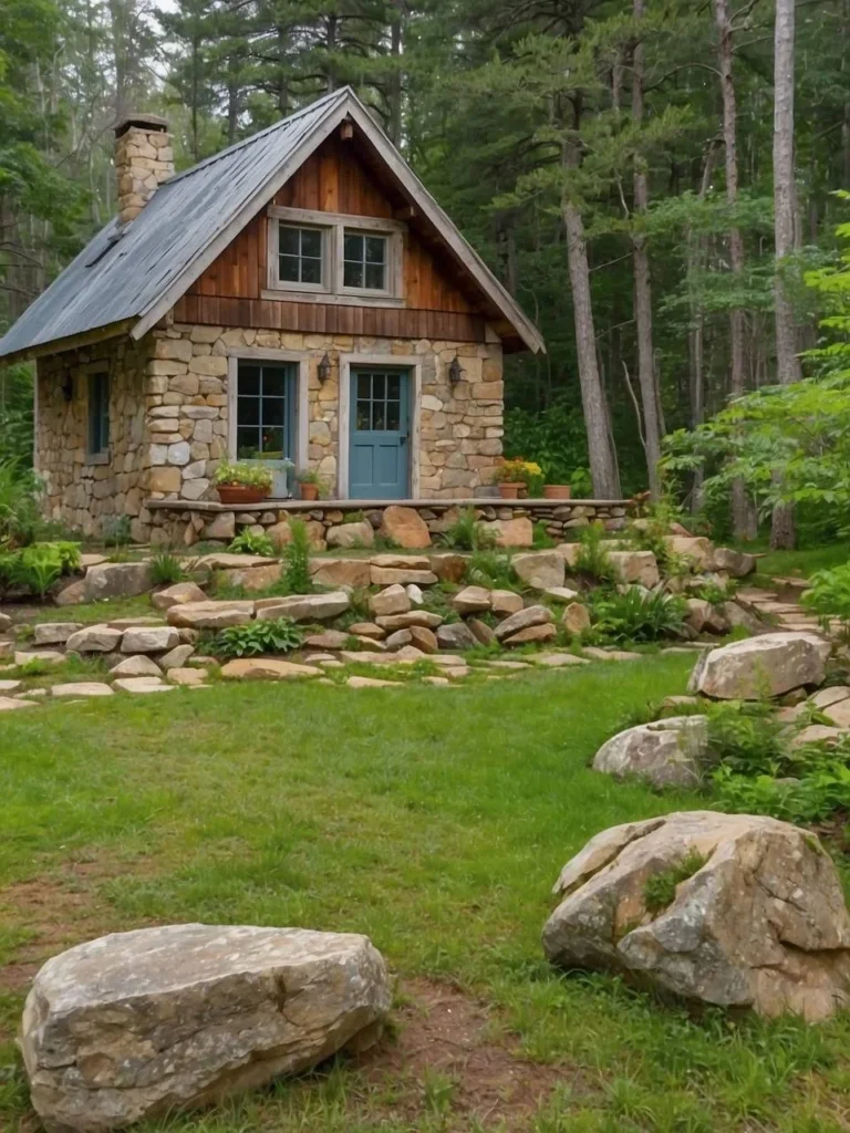 Tiny Stone Cabin in the Woods - Beautiful and Cozy Retreat