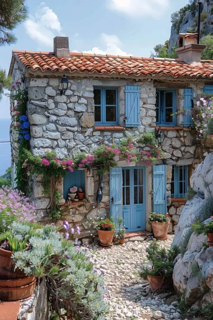 Stone Cottage with Blue Shutters - Beautiful Coastal Retreat