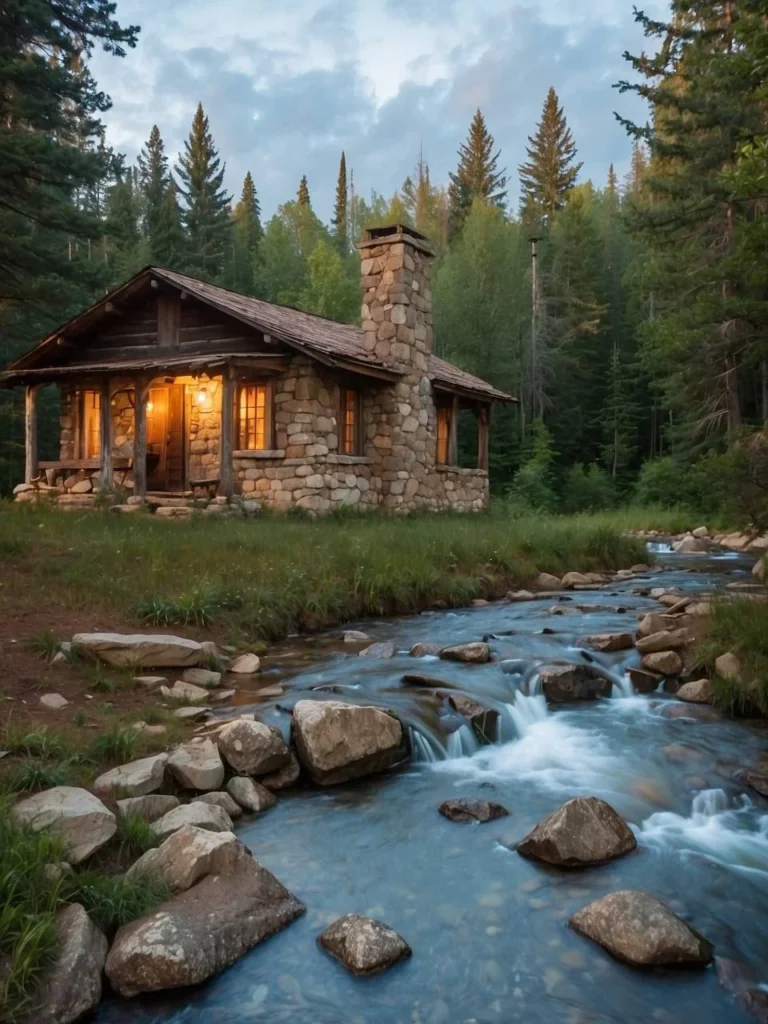 Stone Tiny House by River - Beautiful and Cozy Retreat