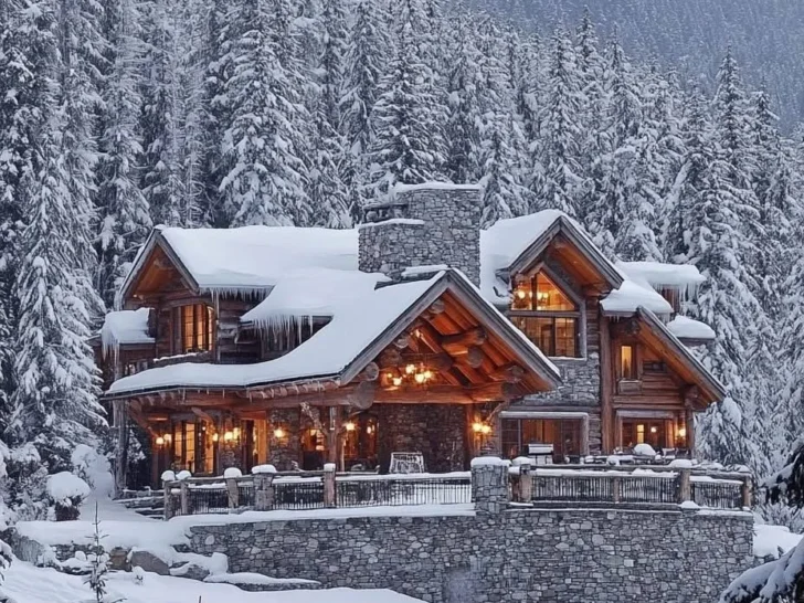 26 Dreamy Mountain Stone Mansions With Stunning Details