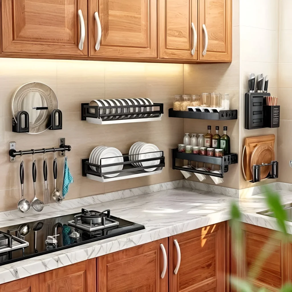 Wall-Mounted Kitchen Organizers - Professional Decluttering Tips