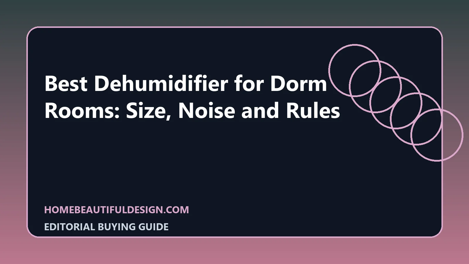 A compact dehumidifier operating safely in a tidy dorm room with clear airflow