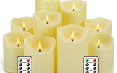 8 Best Flameless LED Candles with Timers for Fireplace Mantels