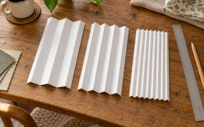 Compare Curtain Fullness with Paper Mockups