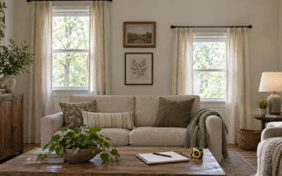Plan Curtains for Two Windows at Different Heights